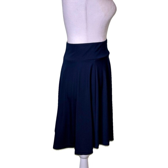 Women’s Navy A-Line Skater Skirt Flowy Flare Yoga Waistband Casual Minimalist XS - Picture 4 of 8